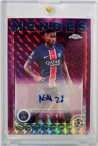 Nuno Mendes 2024 Topps Chrome Magenta Geometrico /75