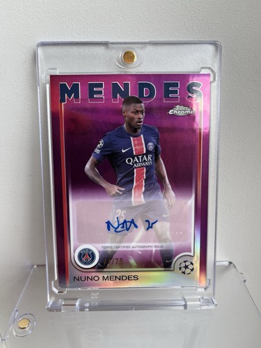 Nuno Mendes 2024 Topps Chrome Magenta Refractor /75
