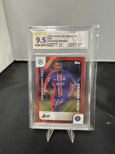 Nuno Mendes 2024 Topps Chrome Rosso Rifrattore /5