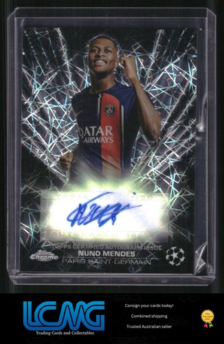 Nuno Mendes 2023 Topps Chrome UEFA Black Lazer
