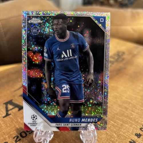 Nuno Mendes 2021 Topps Chrome UEFA Champions League Speckle Refractor