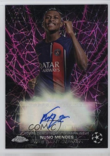 Nuno Mendes 2023 Panini Chrome UEFA Club Competitions Magenta Refractor /199