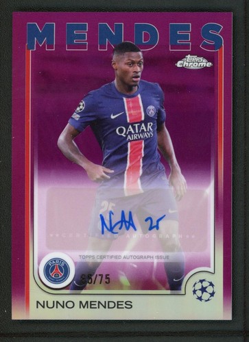 Nuno Mendes 2025 Topps Cromo UEFA Champions League /75