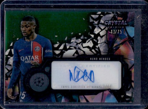 Nuno Mendes 2024 Topps Crystal Premium UEFA Green /75
