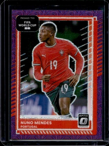Nuno Mendes 2025 Panini Donruss Road to FIFA World Cup 26 Purple Mojo Optico /25