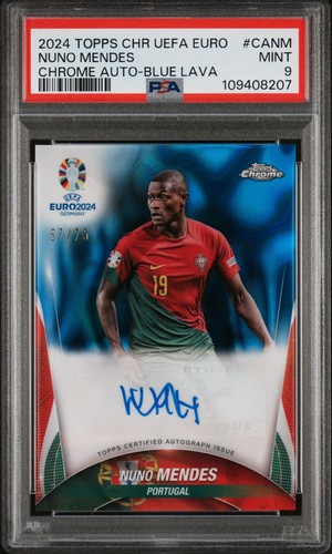 Nuno Mendes 2024 Topps Euro 2024 Azul Lava /75