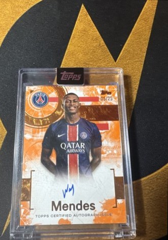 Nuno Mendes 2024 Topps Exhibition Gold /25