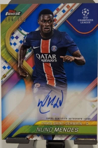 Nuno Mendes 2022 Topps Finest Blue Refractor /150