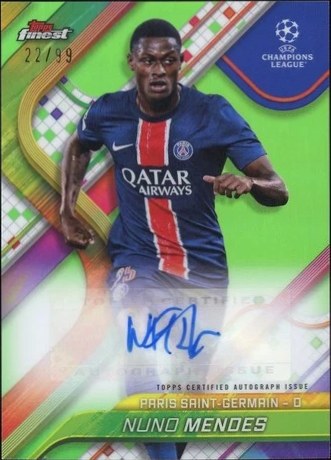 Nuno Mendes 2024 Topps Finest Green /99