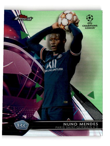 Nuno Mendes 2021 Panini Finest Green Refractor /99