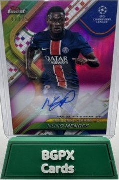 Nuno Mendes 2024 Topps Finest Magenta Refractor /75