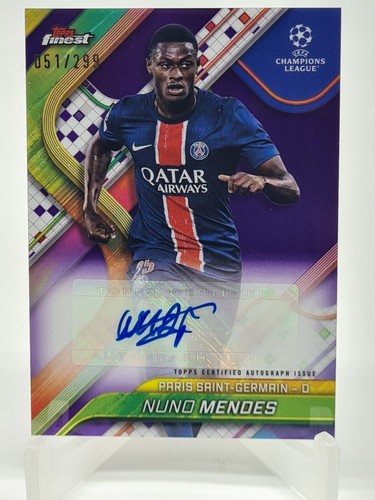 Nuno Mendes 2024 Topps Finest Purple Refractor 051/299