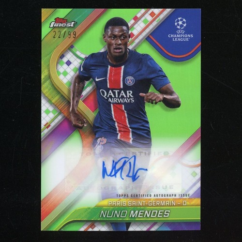 Nuno Mendes 2024 Topps Finest Verde /99