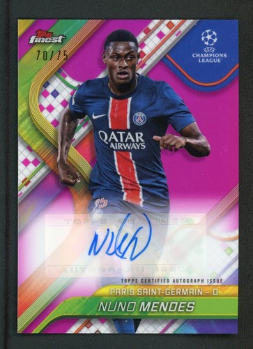 Nuno Mendes 2025 Topps Mejores Autógrafos de la UEFA Champions League /75
