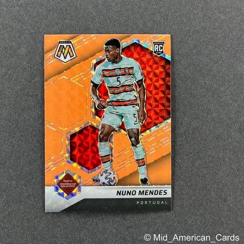 Nuno Mendes 2021 Panini Mosaic FIFA World Cup Orange Fluorescent Prizm #111
