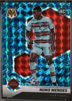Nuno Mendes 2021 Panini Mosaic Peacock Prizm
