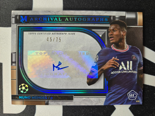 Nuno Mendes 2022 Topps Museum Sapphire /75