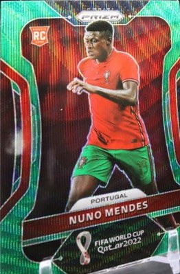 Nuno Mendes 2022 Panini Prizm World Cup Green Wave