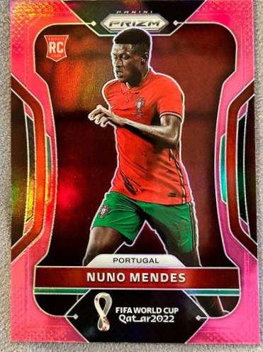 Nuno Mendes 2022 Panini Prizm World Cup Pink