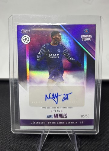 Nuno Mendes 2024 Topps PSG Paris Champions d'Europa /50