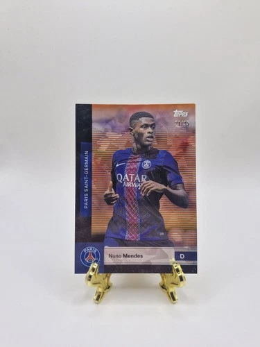 Nuno Mendes 2025 Panini PSG Team Set Orange Refractor /25