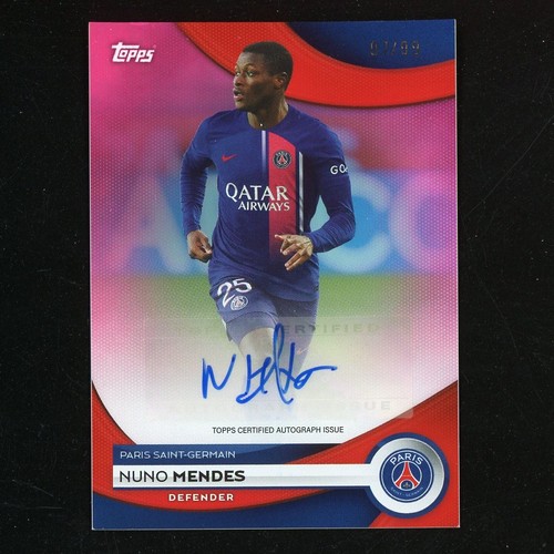 Nuno Mendes 2024 Topps PSG Team Set Rosa /99