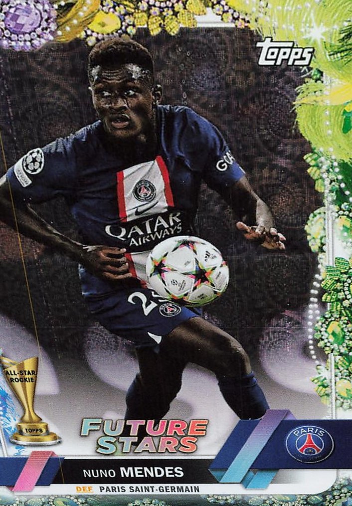 Nuno Mendes 2022 Topps UEFA Club Competitions Carnaval Edition