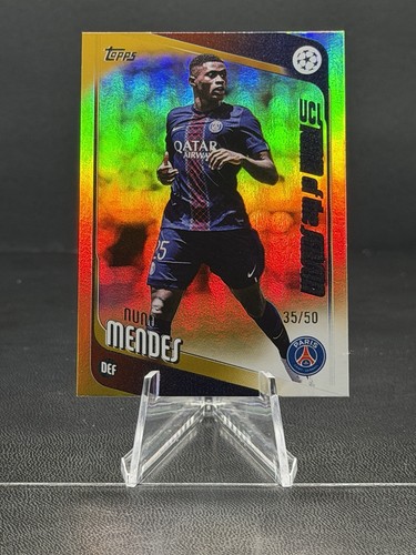 Nuno Mendes 2025 Topps UCC Flagship Gold Foil /50