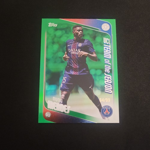 Nuno Mendes 2025 Topps UCC Flagship Green Refractor /99