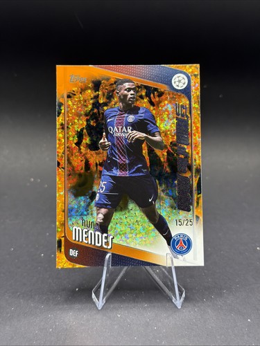Nuno Mendes 2025 Topps UCC Orange Holo /25