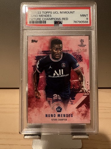 Nuno Mendes 2021 Topps UCL Red /10