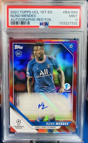 Nuno Mendes 2021 Topps UEFA Champions League Red Foil /5