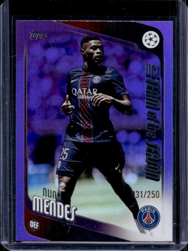 Nuno Mendes 2025 Topps UEFA Viola Holo /250