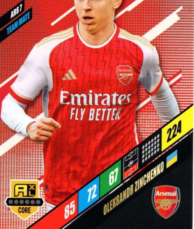 Oleksandr Zinchenko 2024 Panini Adrenalyn XL FIFA 365