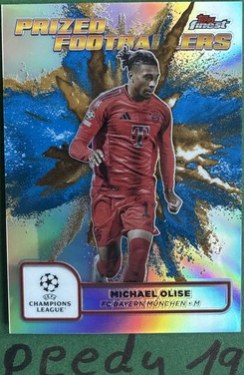 Michael Olise 2024 Topps Finest Blue Gold /207