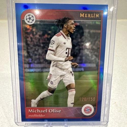 Olise 2024 Panini Merlin Chrome Blue Refractor /150