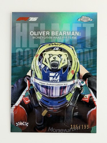 Oliver Bearman 2025 Topps Chrome F1 Aqua /199