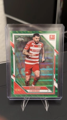 Oliver Burke 2025 Topps Chrome Bundesliga Green Wave /99
