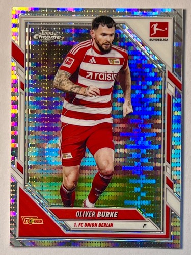 Oliver Burke 2025 Topps Chrome Bundesliga Pulsar Refractor