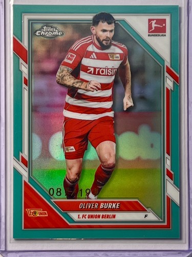 Oliver Burke 2026 Topps Chrome Bundesliga True Aqua Refractor /199