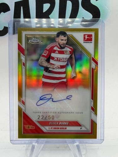Oliver Burke 2025 Topps Chrome Gold /50