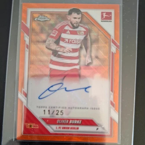 Oliver Burke 2025 Topps Chrome Orange Wave /25