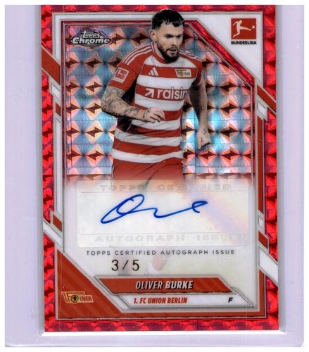 Oliver Burke 2025 Topps Chrome Red Geometric /5