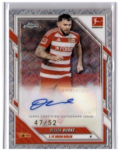 Oliver Burke 2025 Topps Chrome Refractor /52