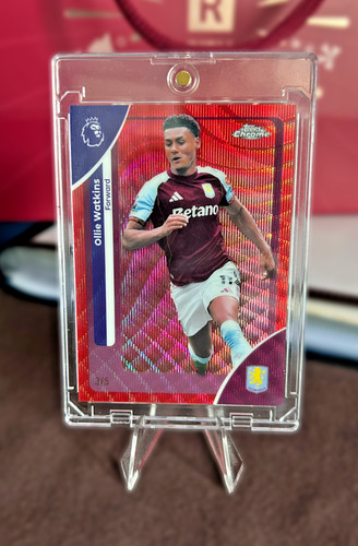 Ollie Watkins 2026 Topps Chrome Red Refractor /5