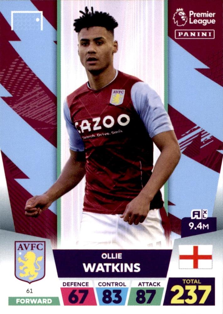 Ollie Watkins 2023 Panini Adrenalyn XL Premier League