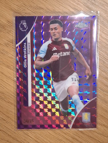 Ollie Watkins 2025 Panini Premier League Chrome /75