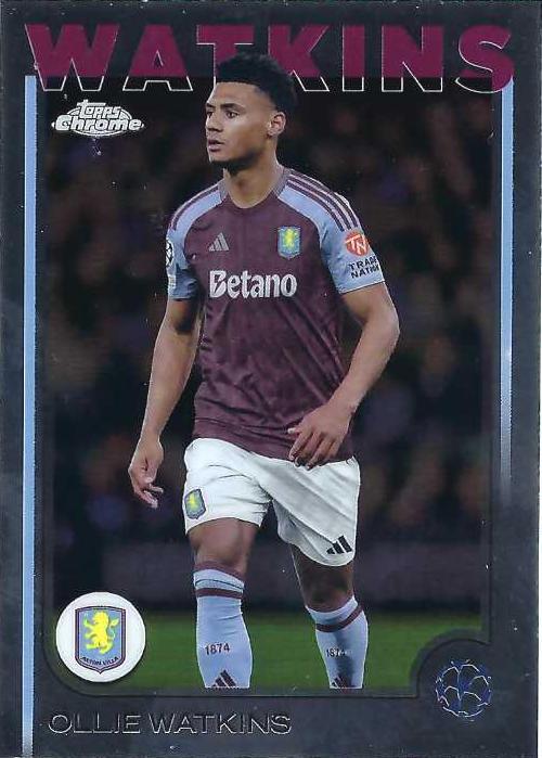 Ollie Watkins 2024 Topps Chrome UEFA Club Competitions