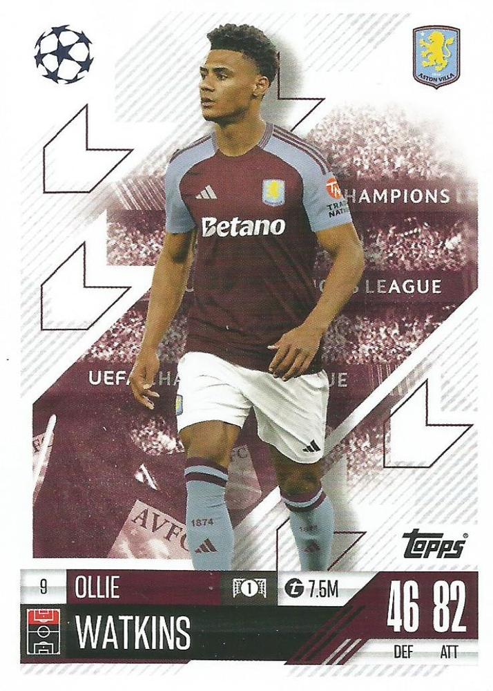 Ollie Watkins 2024 Topps Match Attax UEFA Club Competitions