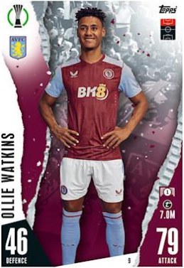 Ollie Watkins 2023 Topps Match Attax UEFA Club Competitions